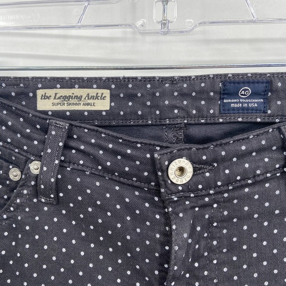 AG Black White Polka Dot The Legging Ankle Super Skinny Pant ASO Taylor Swift - Picture 7 of 10